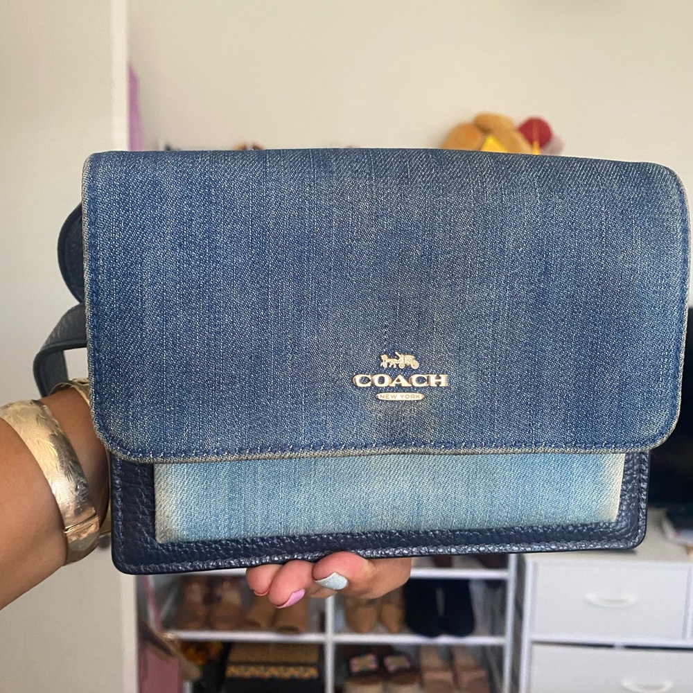 Coach Blue Denim Crossbody Bag